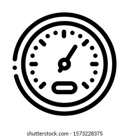 Athlete Speed Indicator Icon Vector. Outline Athlete Speed Indicator Sign. Isolated Contour Symbol Illustration