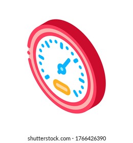 Athlete Speed Indicator Icon Vector. Isometric Athlete Speed Indicator sign. color isolated symbol illustration