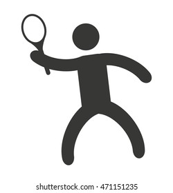 athlete sport figure silhouette vector illustration design