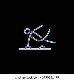 Athlete Stick Man blue gradient vector icon