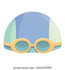 Athlete swim equipment icon cartoon vector. Travel fashion. Glasses sea