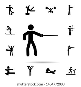 athlete with a sword icon. Universal set of Sport for website design and development, app development