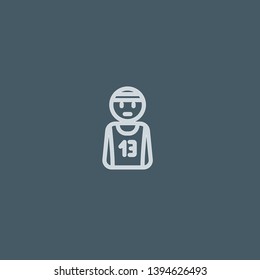 Athlete vector icon. Athlete concept stroke symbol design. Thin graphic elements vector illustration, outline pattern for your web site design, logo, UI. EPS 10.