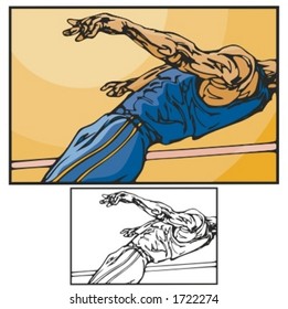 Athlete vector illustration.