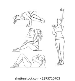 Ilustración portadora atleta. Dibujo de mano