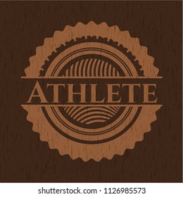 Athlete vintage wood emblem
