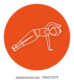 Athlete woman doing exercise