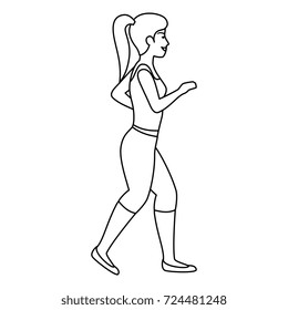 Athlete woman doing exercise