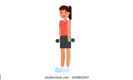 athlete woman isolated vector illustration