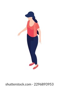 Athlete woman, symbol of healthy lifestyle success icon isolated