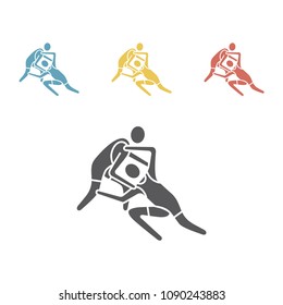 athlete Wrestling icon. Sport vector sign