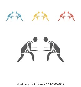 athlete Wrestling icon. Sport vector sign