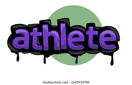 ATHLETE writing vector design on white background