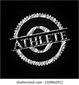  Athlete written with chalkboard texture