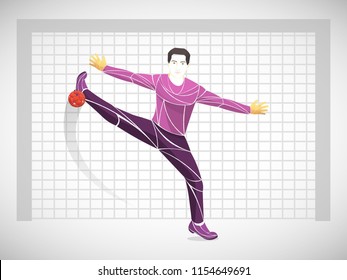 Athlete,goalkeeper handball player sport vector