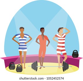 athletes in the circus