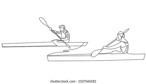 athletes competing with canoe boats