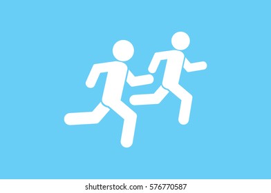 Athletes icon vector illustration.