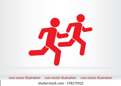 Athletes icon vector illustration.