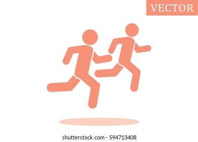 Athletes icon vector illustration.