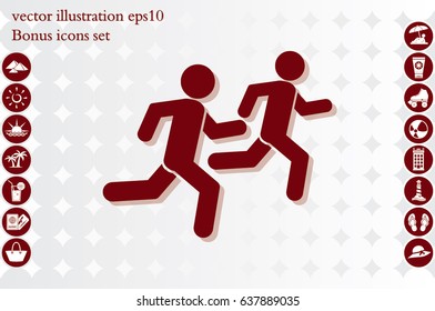 Athletes icon vector illustration EPS 10