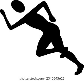Athletes_running vector drawing image Files