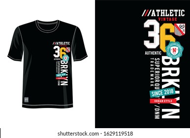 athletic 36 typography for print t shirt