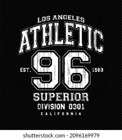 athletic 96 division vector typography graphics print etc