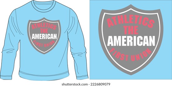 
ATHLETIC AMERICAN LOGO t shirt graphic design vector illustration \