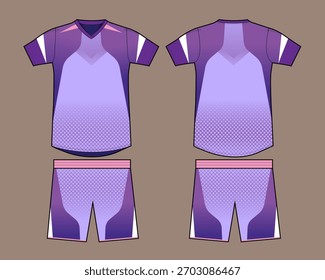 Athletic Apparel Template Gradient Purple Soccer or Training Uniform