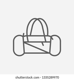Athletic bag icon line symbol. Isolated vector illustration of  icon sign concept for your web site mobile app logo UI design.