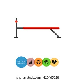 Athletic bench flat icon