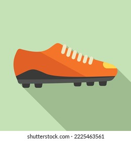 Athletic boot icon flat vector. Sport shoe. Sole pair