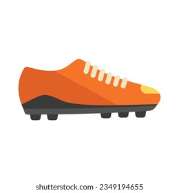 Athletic boot icon flat vector. Sport shoe. Sole pair isolated