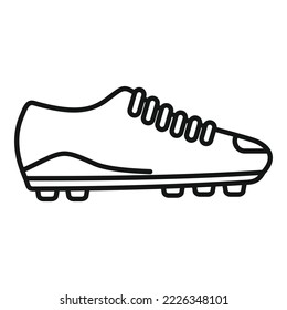 Athletic boot icon outline vector. Sport shoe. Sole pair