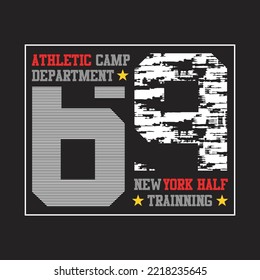 athletic camp division,design typography vector illustration for print