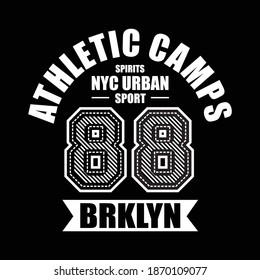 athletic camps design typography,vector illustration for print