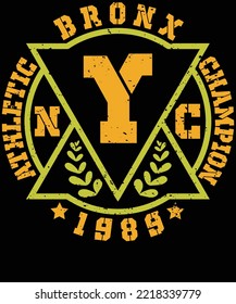 Athletic champion NYC typography vector t-shirt design.