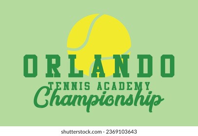 athletic college slogan with Tennis club illustration For t-shirt or other uses, in vector