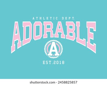 Athletic college varsity retro vintage typography. Vector illustration design for fashion, t shirt, tee, graphic, print, poster.