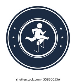 Athletic competitor emblem icon