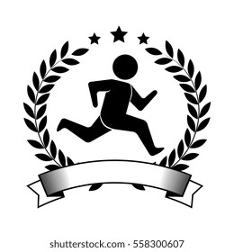 Athletic competitor emblem icon