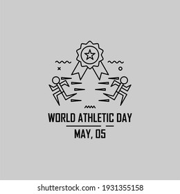 Athletic day illustration design. Easy to edit with vector file. Can use for your creative content. Especially about athletic day campaign in this may.