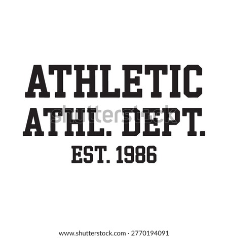 Athletic department logo with establishment year 1986 in bold lettering