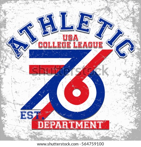 Athletic Department vector T-shirt design