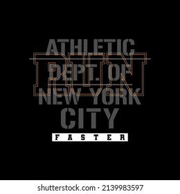 tee de diseño de tipografía de profundidad atlética para camiseta,ilustración vectorial
