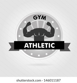 athletic design over gray background vector illustration 