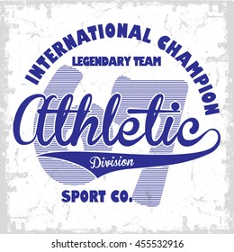 Athletic Division Vecto?r T-shirt design.