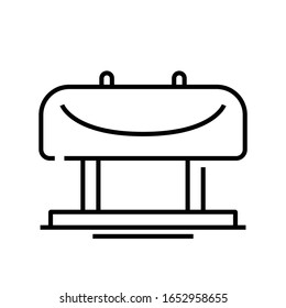 Athletic equipment line icon, concept sign, outline vector illustration, linear symbol.