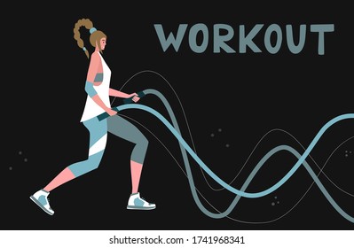 Frau Fitness-Training und Diät